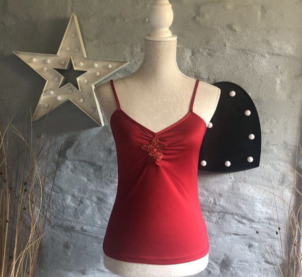 Pre-loved Foschini Oasis Red Embellished Spaghetti Strap Top ...